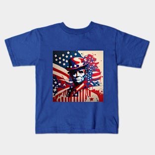 4th of july Liberty's Legacy: Celebrating Independence Day with Abraham Lincoln Kids T-Shirt